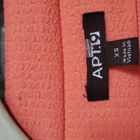 Apt. 9 Blazer Women's Size Xs x-small Coral asymmetrical zipper 100% polyester - Picture 5 of 11